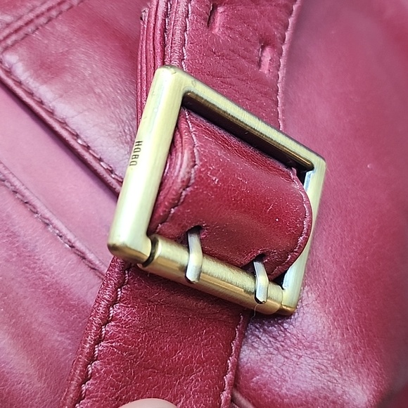 HOBO International Cardinal Red Distressed Leather Crossbody - Picture 3 of 17